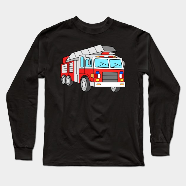 Firetruck for Kids, Men and Women Long Sleeve T-Shirt by samshirts